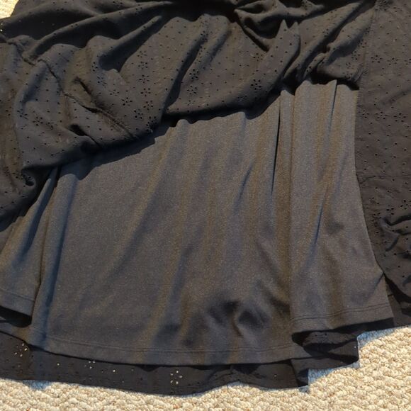 Torrid Maxi Eyelet Strapless Smocked Bodice Dress Womens 3 22/24 Black - Picture 2 of 10